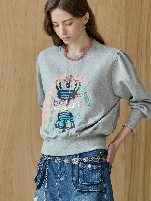 Свитшот с вышивкой Crown Applique