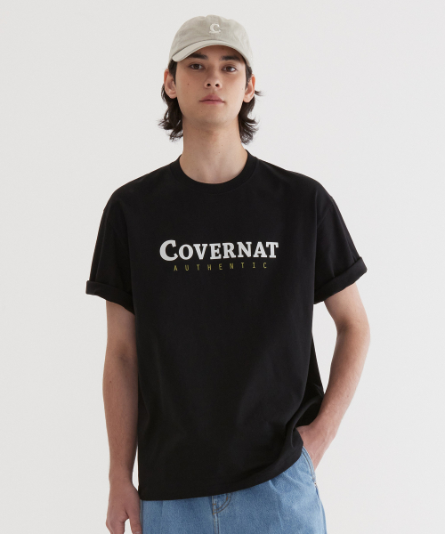 커버낫() 센터 어센틱 티셔츠 Black 상품 이미지