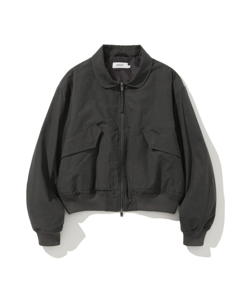 Washed Bomber Jacket Black