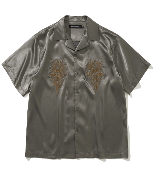 Wrapped Snake Bowling Half Shirt - Khaki