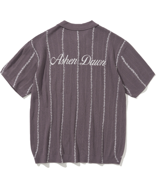 Ashen Dawn Stripe Short Sleeve Knit - Purple