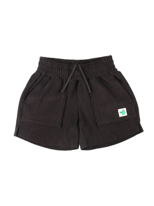 Махровые полушорты с рисунком (Black)