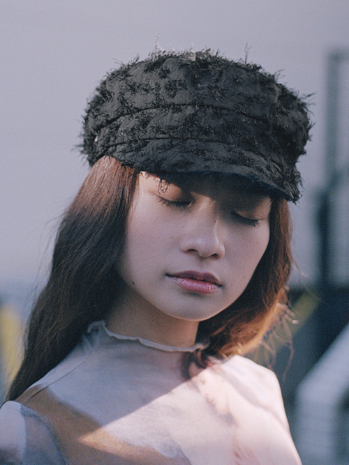 ハンチング・キャスケット POESIEDAME : 25SS / FRINGE NOUVELLE MARGOT HAT (2COLORS) 포에지담(POESIEDAME) FRINGE NOUVELLE MARGOT HAT IN BLACK