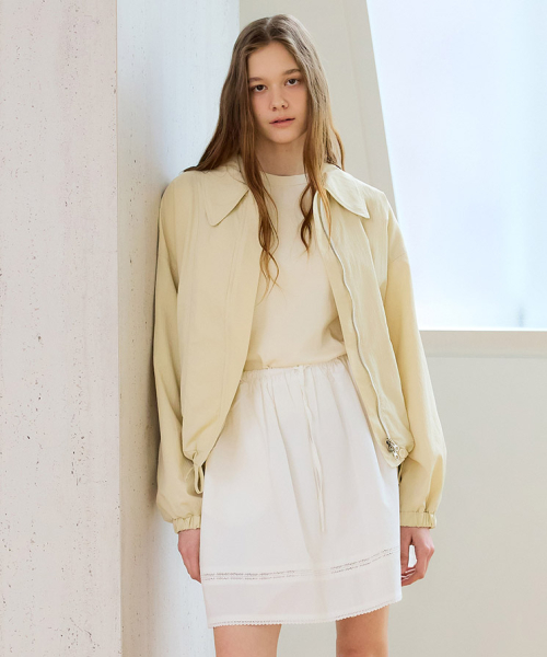 AIRY VOLUME BLOUSON_BEIGE