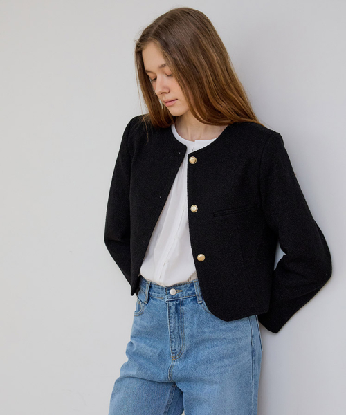 GOLDEN TWEED JACKET_BLACK