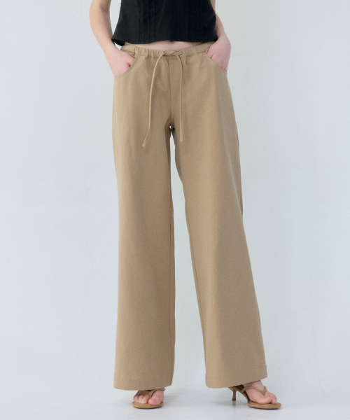 Low Cotton Pants (Begie)