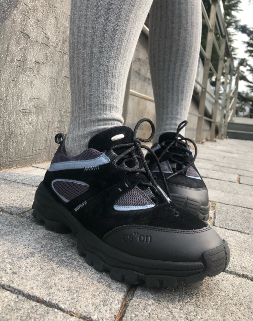 애즈온(ASON) [ASON X NEGATIVETHREE] TREKFORCE SNEAKERS / BLACK