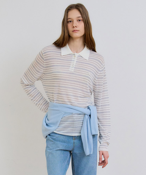 LOVELY STRIPE KNIT_IVORY