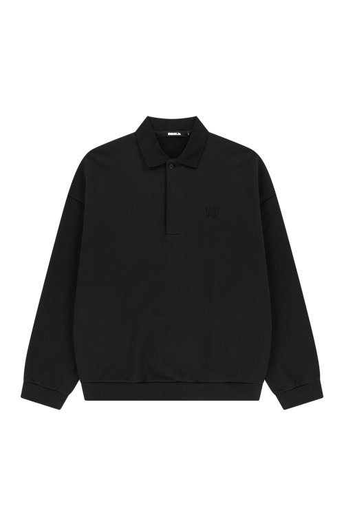 LOGO POLO SWEATSHIRT [BLACK]