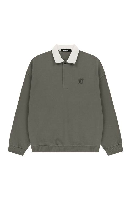 LOGO POLO SWEATSHIRT [KHAKI]