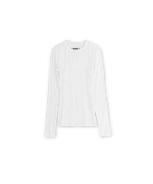 W Seethrough Long Sleeve, White