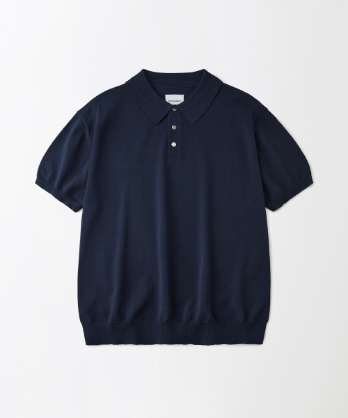 HS KNIT COLLAR SHIRT_NAVY