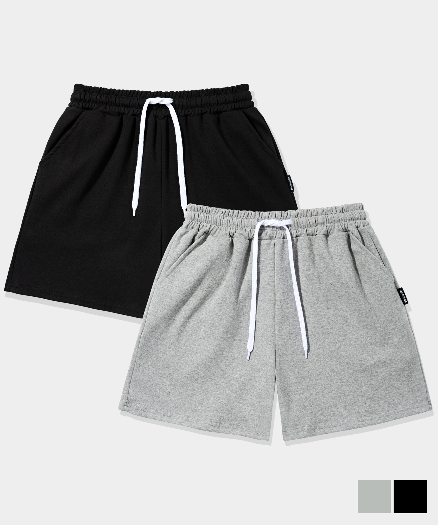 [2PACK] Loose fit sweat banding shorts (2 colors)