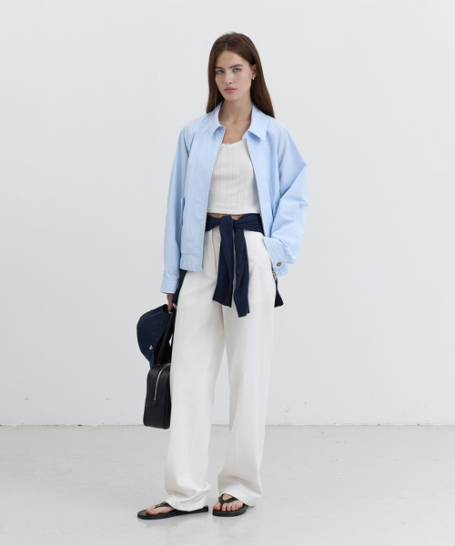 UNISEX SUMMER HARRINGTON JACKET_UDJU5B122_SOFT BLUE STRIPE