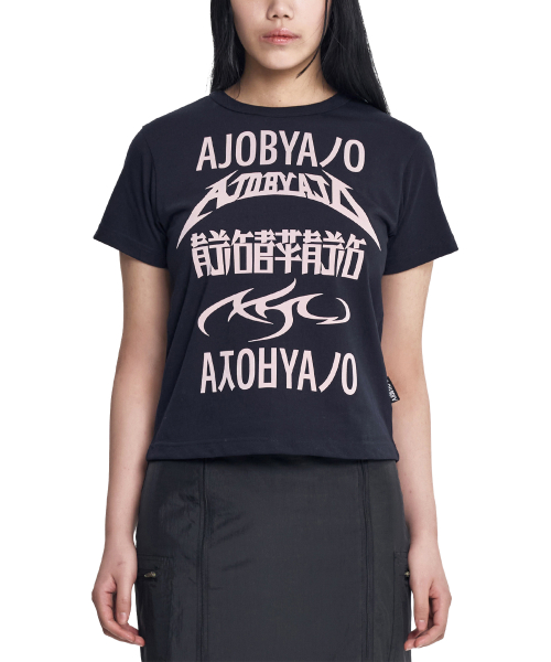 【AJO AJOBYAJO】23SS★ Five AJO Logos T-Shirt Five AJO Logos Mini T-shirt [WHITE] - AJOBYAJO