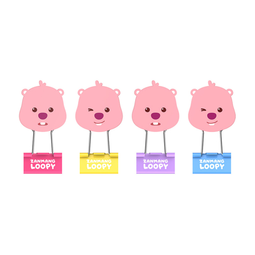 잔망루피() 잔망루피 더블클립 (4P) 상품 이미지