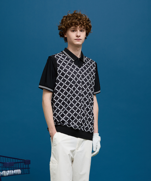 RESORT PRINT VEST GRID