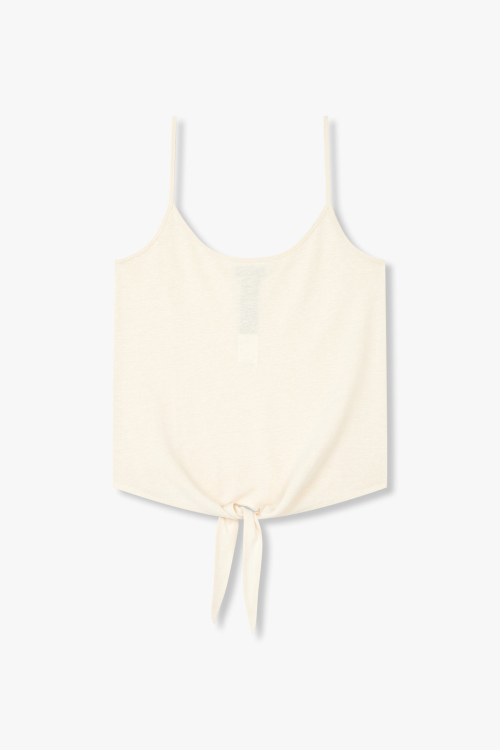 Женский топ-майка с необработанным краем Light Beige 0825113508