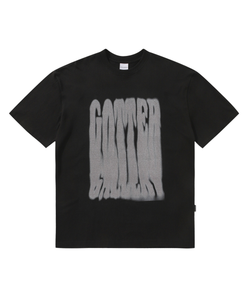 ★2025SS新作★GOTTER GALLERY★MELTED LOGO DYED T-SHIRTS 가터갤러리(GOTTER GALLERY) MELTED LOGO T-SHIRTS_BK - 사이즈
