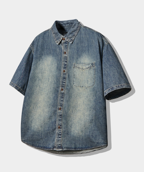 Джинсовая футболка Bio Essential_Dust Indigo
