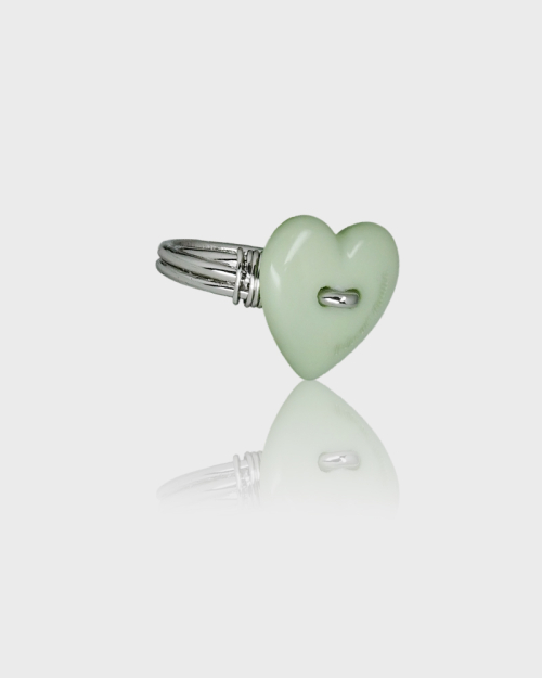 잇더즌매터(IT DOESNT MATTER) Sewing Button Ring (Heart, Light green) - 후기 | 무신사