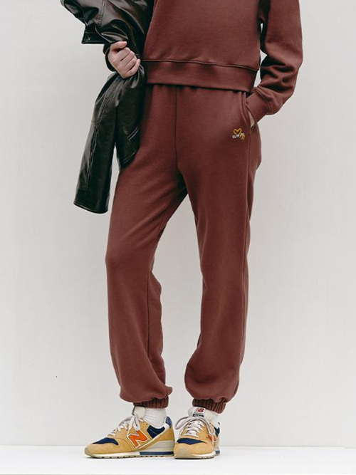 LOGO SWEATPANTS_BROWN