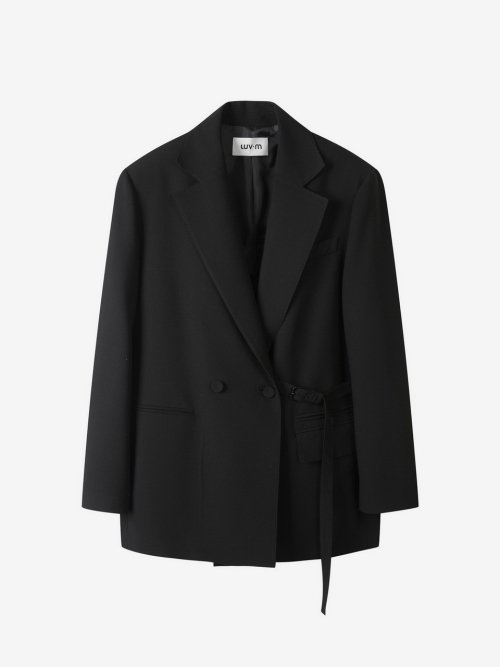 UNISEX TAILORED BOXY JACKET_BLACK