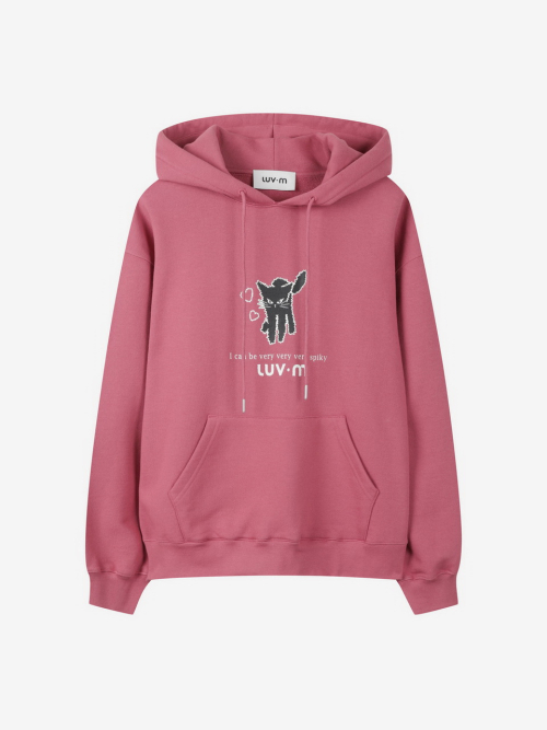 MITCHI PRINTING HOODIE_SALMON