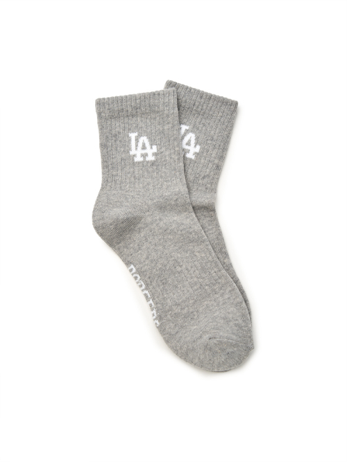 엠엘비() 데일리 스몰로고 중목양말 LA (Melange Grey) 상품 이미지