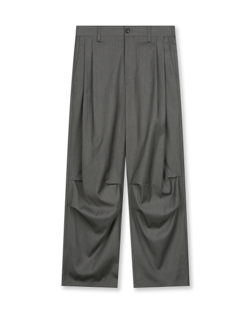 비슬로우() [비슬로우X패션튜브삭형]PARACHUTE PLEATED SLACKS GREY 상품 이미지