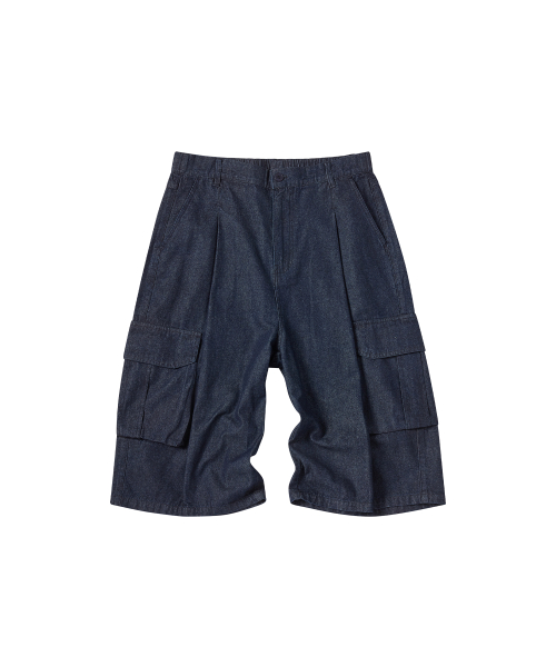 DENIM BERMUDA PANTS [INDIGO синий]