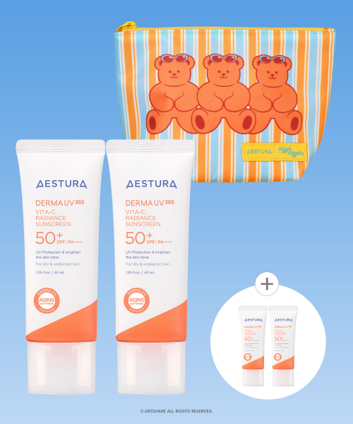 에스트라(aestura) 더마UV365 비타C 광채수분 선크림 40ml * 2