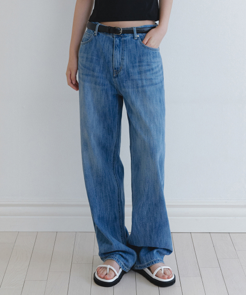 [Выбор Пак Со Рён] Brushed semi wide denim