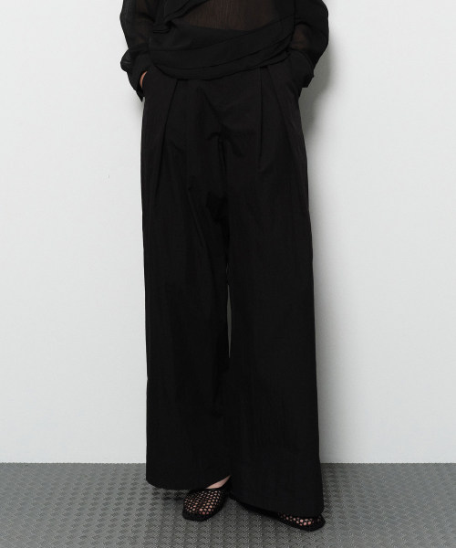 RUSTLE WIDE TROUSERS (black)