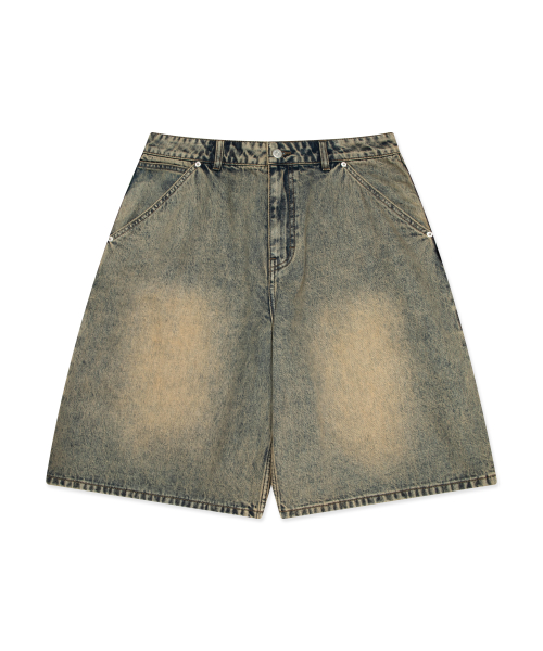 엘엠씨() BRUSH WASHED DENIM CARPENTER SHORTS sand 상품 이미지