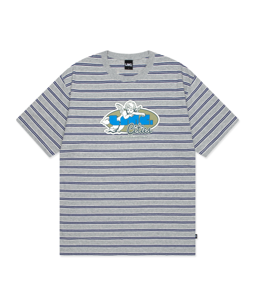 엘엠씨(LMC) ANGEL STRIPE TEE heather gray - 사이즈 & 후기