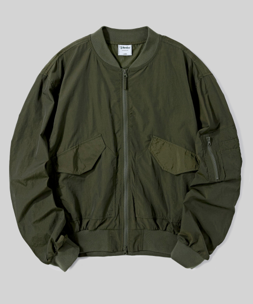 Кроп-куртка из нейлона со сборками (Khaki)