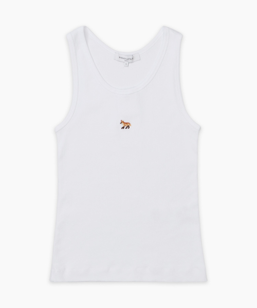 MUSINSA | MAISON KITSUNE Baby Fox Ribbed Tank Top - White