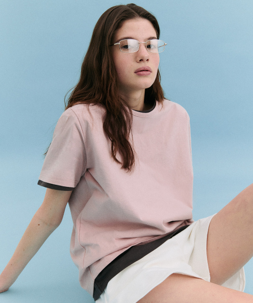 NUBASIC STANDARD ROUND NECK T-SHIRT INDI PINK