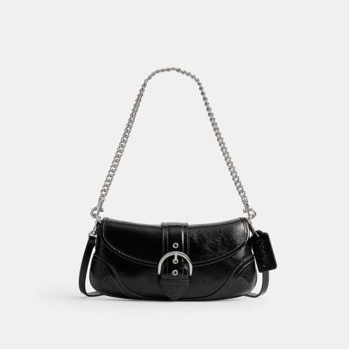 #182 Coach Flat Soho Bag Black | c. 181
