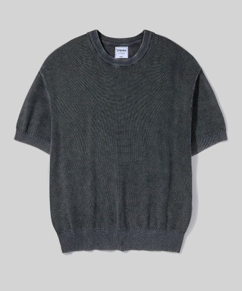 Трикотажный джемпер с круглым вырезом Pigment Washing Charcoal