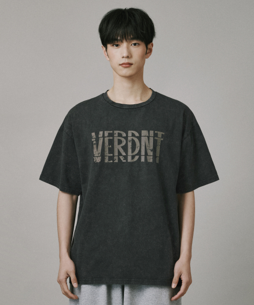 버던트() 스펠 피그먼트 반소매 티셔츠 [블랙] 상품 이미지