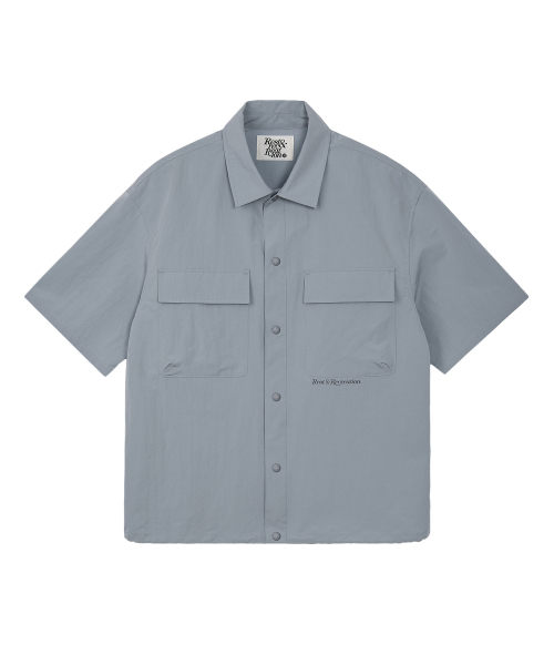 레스트앤레크레이션 [레스트앤레크레이션] NYLON HALF SHIRT - SKY BLUE RR252ST001SBF