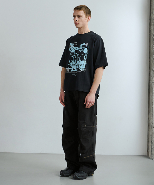 Labor Zipper Pants Black