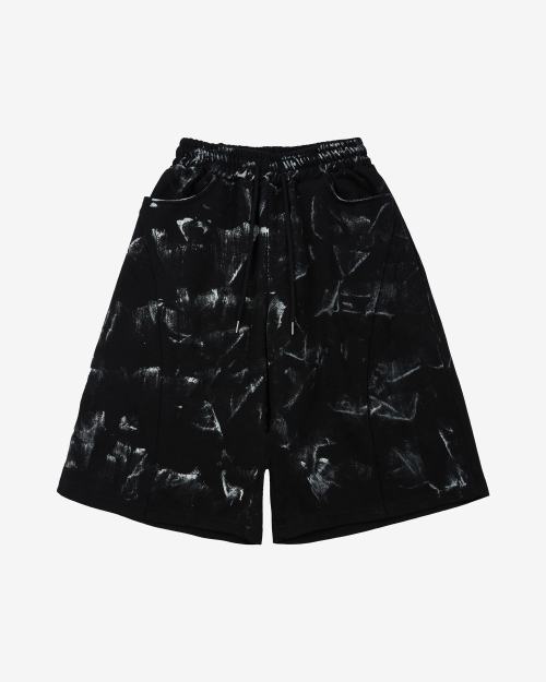Бермуды с эффектом грязной краски (Black)