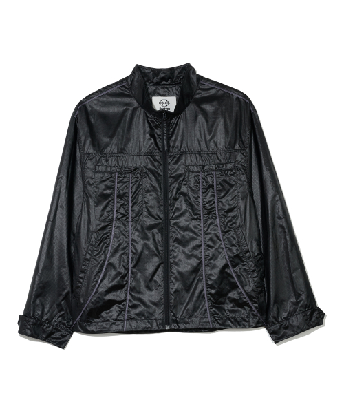 PIPING LIGHT WIND JUMPER (BLACK)