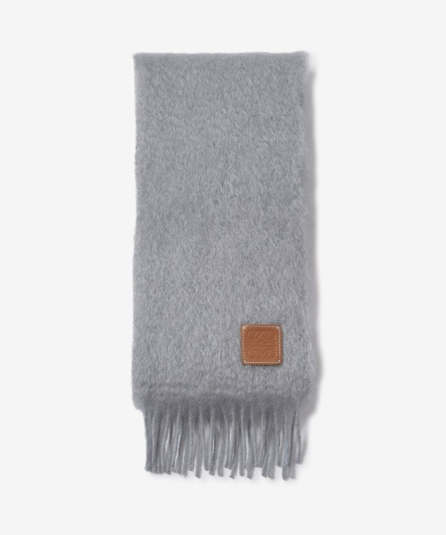 LOEWE グレー モヘア マフラー MUSINSA公式 | LOEWE モヘアブレンドマフラー - ライトグレー