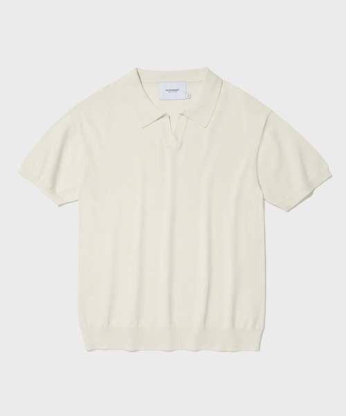 HS KNIT OPEN COLLAR SHIRT_IVORY