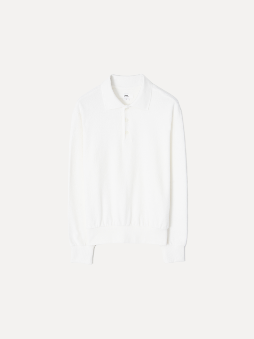 Everett buttoned comfort polo white