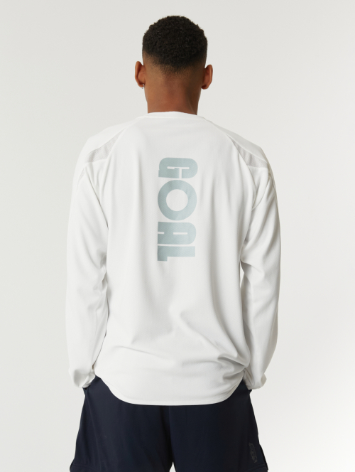 MS LONG SLEEVE QUARTER ZIP-UP-WHITE